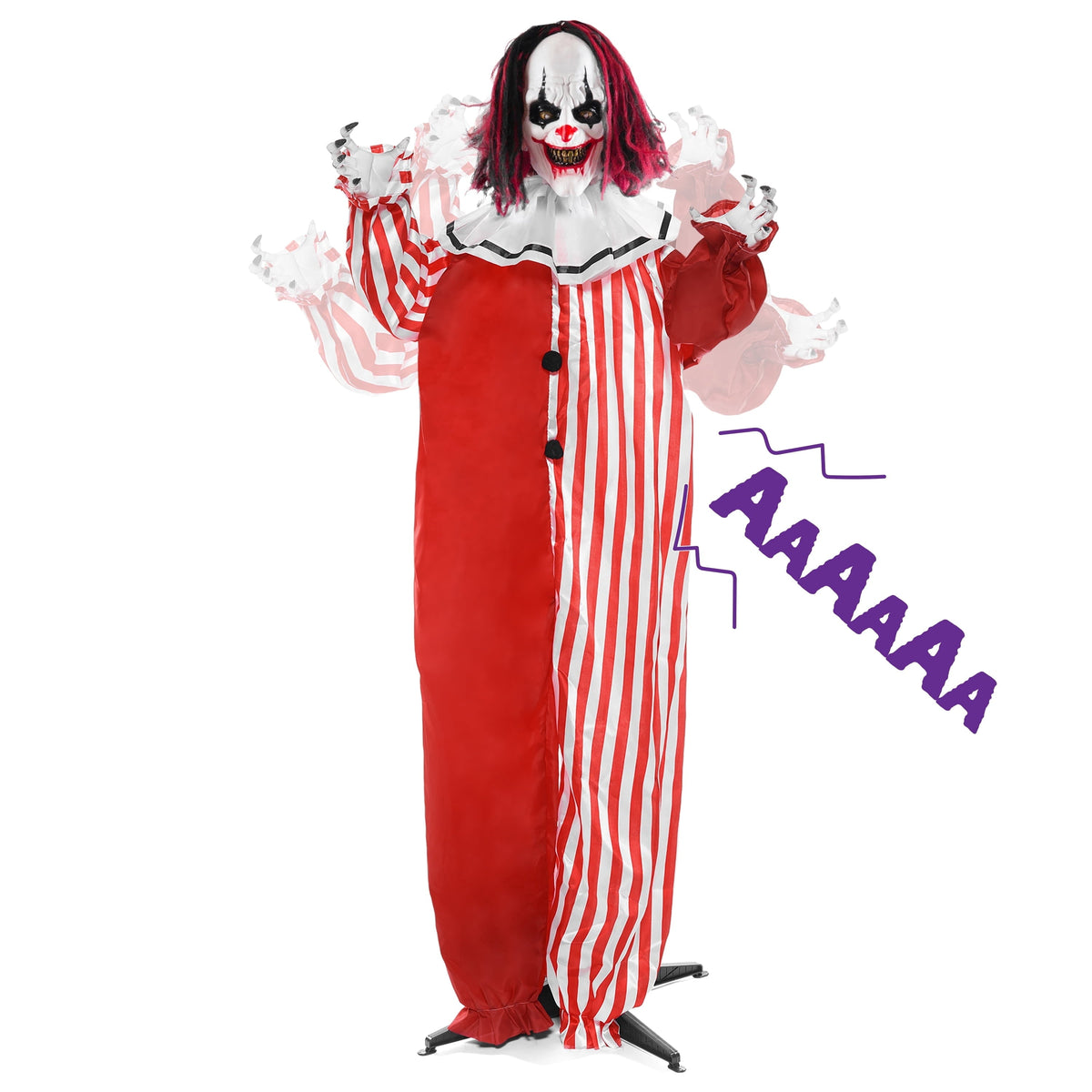 Joyfy Halloween Decorations Outdoor, Sound Activated with LED Eyes & Sound & Motion, Decor for Yard Farm Garden Indoor H