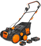 WEN 16-Inch 15-Amp 2-in-1 Electric Dethatcher And Scarifier With Collection Bag - DT1516