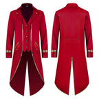 Men LYXSSBYX Mens Jackets Fall Fashion Halloween Men's Costume Men's Mid Length Retro Tuxedo Costume