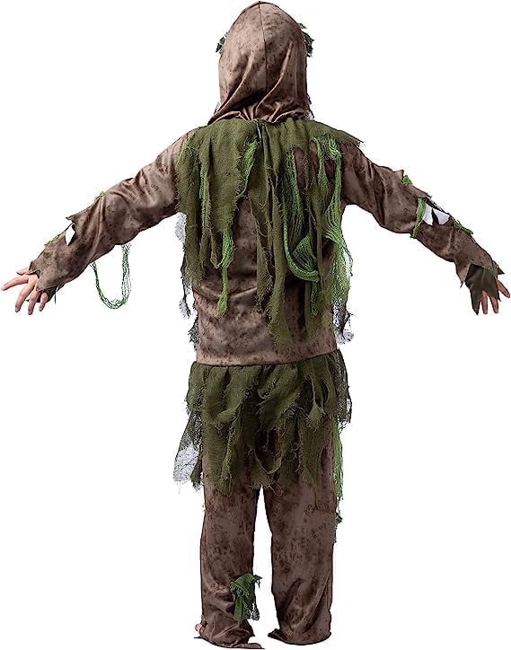 Joyfy Halloween Swamp Skeleton Living Dead Zombie Costume for Boys, Scary Zombie Costume for Kids Halloween Monster Them