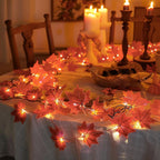 AGCAN 3 Pack Maple Leaf String Light, Total 60 LED 30Ft Artificial Fall Decor Leaf Light USB Operated Centerpiece Table