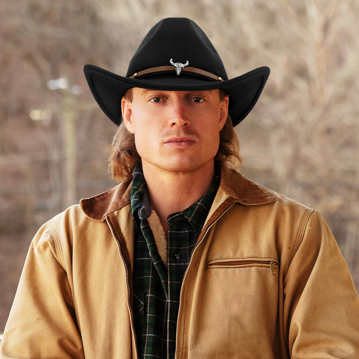 Wowstyle Wide Brim Cowboy Hat for Adult Men Women Cowgirl Hat with Adjustable Leather Band Western Cattleman Cowboy Rode