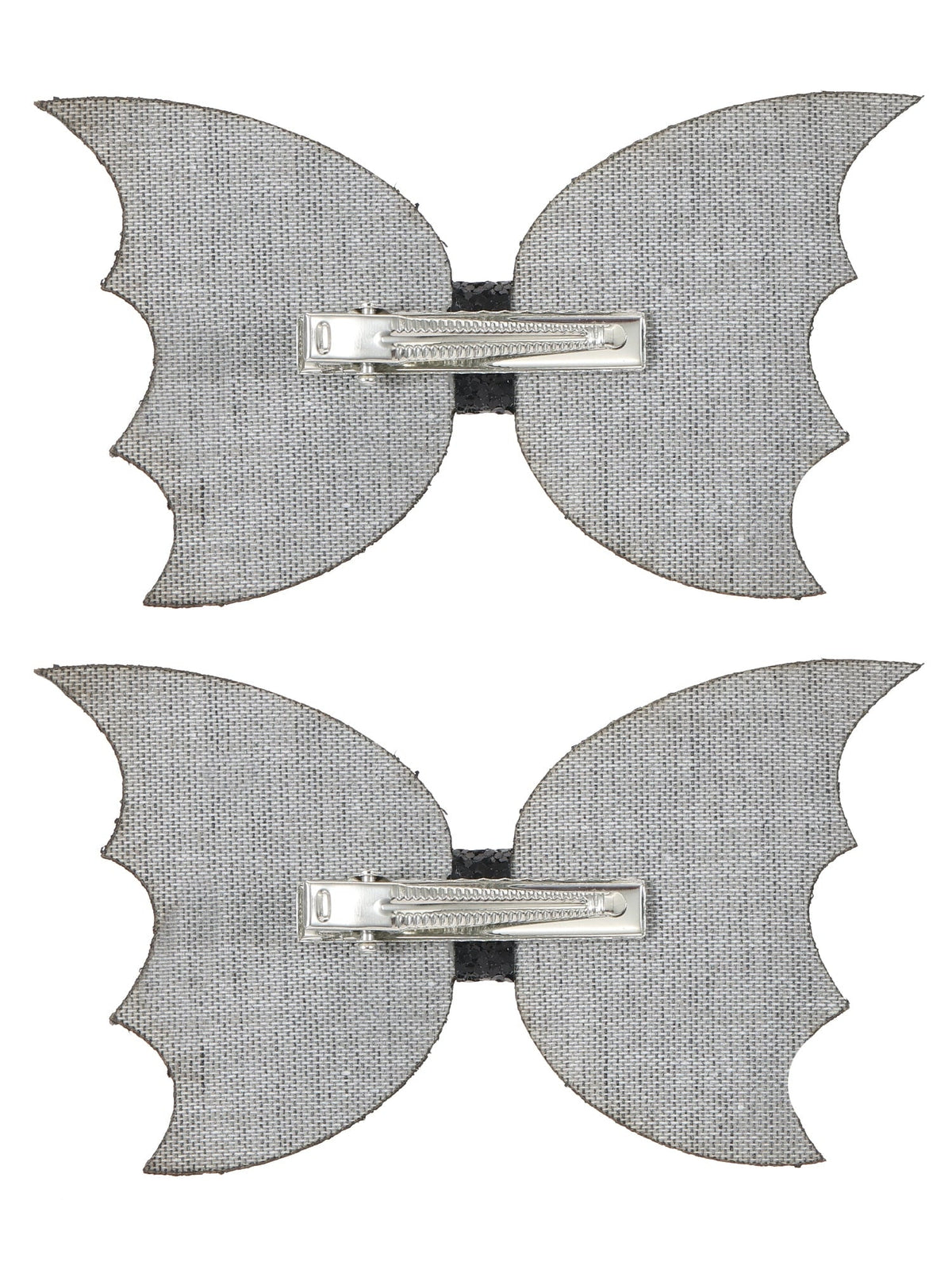 Way to Celebrate Halloween Mini Bat Bow Hair Clip Set, Black, 2 Pieces, Alligator Hair Clip