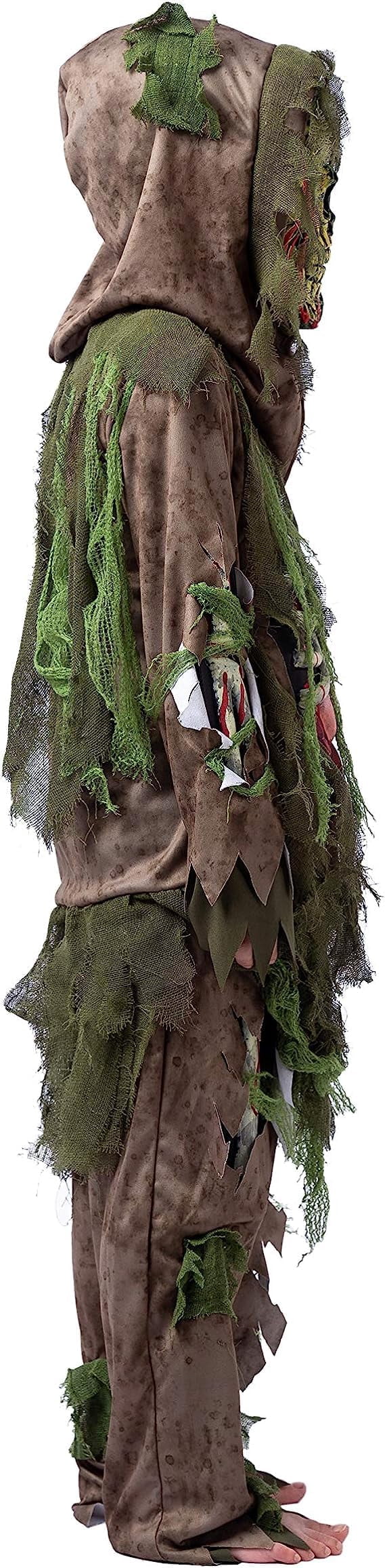 Joyfy Halloween Swamp Skeleton Living Dead Zombie Costume for Boys, Scary Zombie Costume for Kids Halloween Monster Them