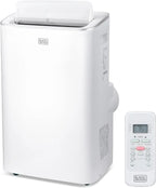 BLACK+DECKER Smart Portable Air Conditioner, 12,000 BTU, Rooms Up To 550 Sq. Ft., White - BPACT08NM