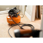 RIDGID 6 Gal. Portable Electric Pancake Air Compressor With 18GA Brad Nailer, 16GA Finish Nailer And 18GA Finish Stapler