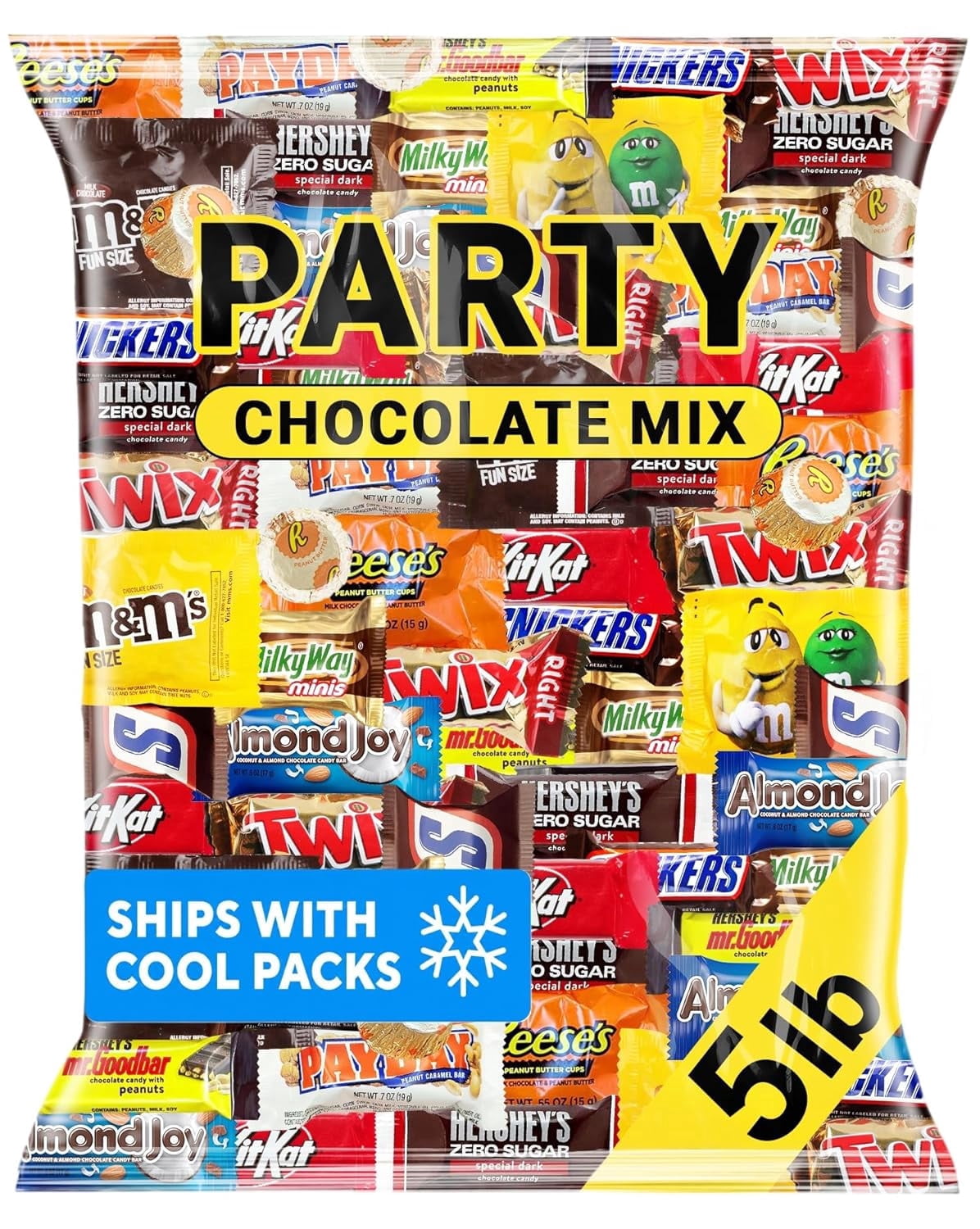 Halloween Chocolate Candy Variety Pack Bulk Assorted Chocolate Individually Wrapped Mini Chocolate Bars 5 lb Bulk Candy