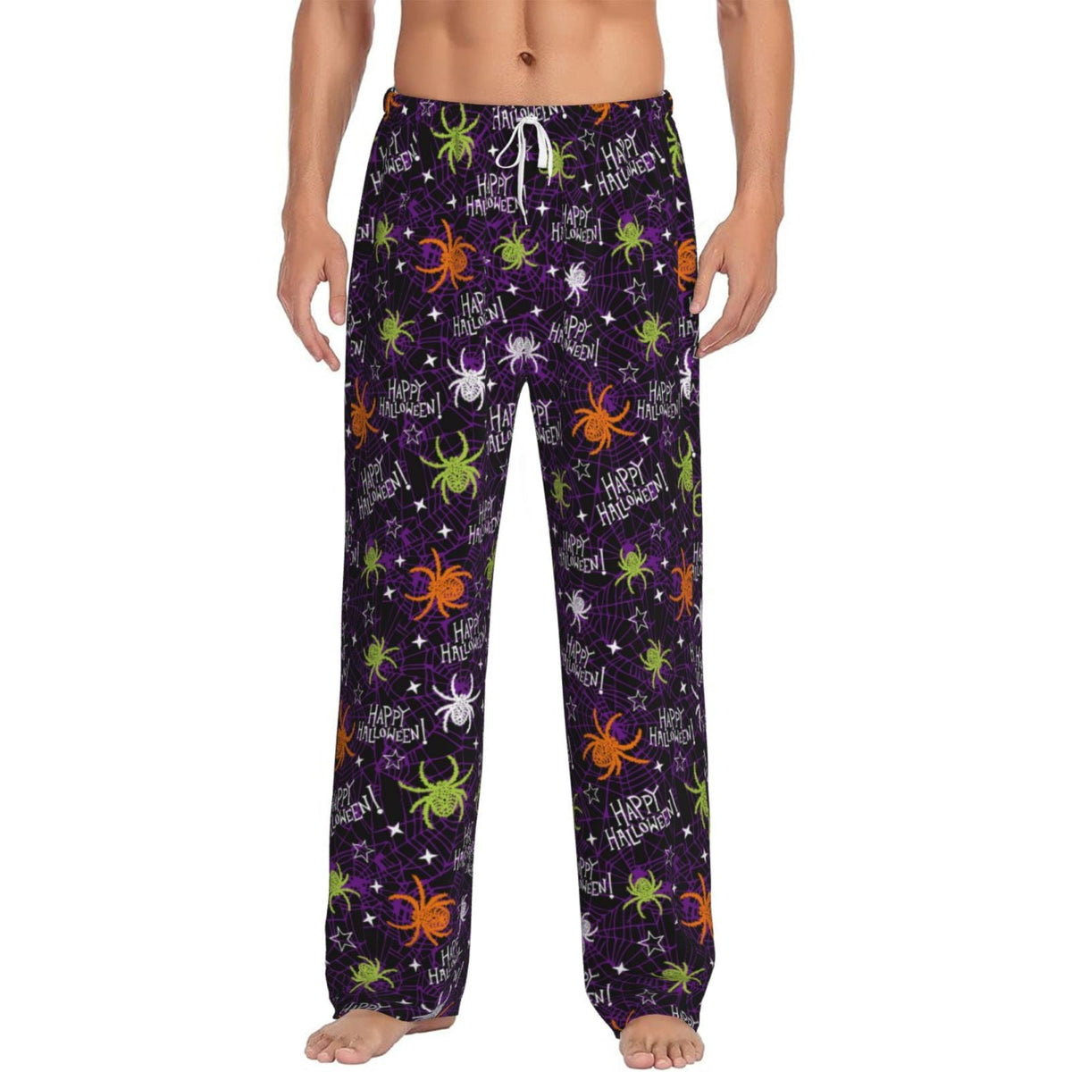 Picia Halloween Mens Soft Woven Cotton Elastic Waistband Sleep Pajama Pant Lounge Sleep Pant With Pockets And Drawstring