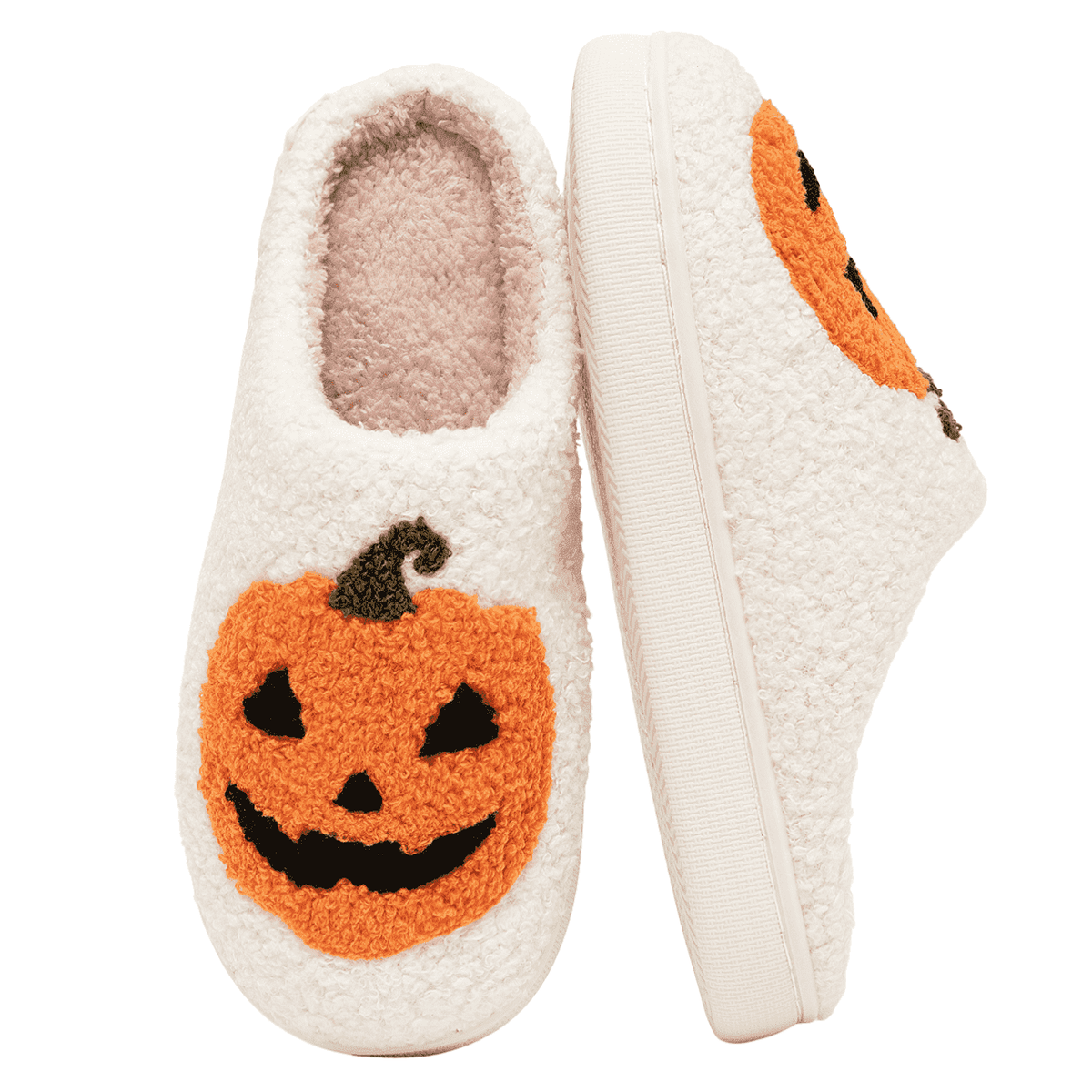 BERANMEY Halloween Slippers for Women Perfect Soft Plush Comfy Warm Slip-On Cute Womens Slippers Indoor Fluffy House Sli
