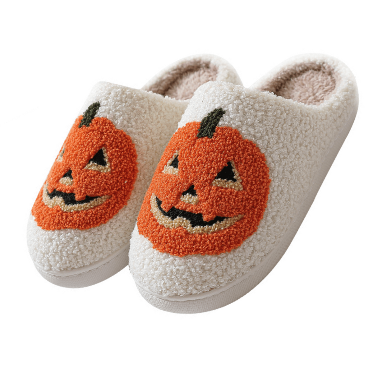 BERANMEY Halloween Slippers for Women Perfect Soft Plush Comfy Warm Slip-On Cute Womens Slippers Indoor Fluffy House Sli
