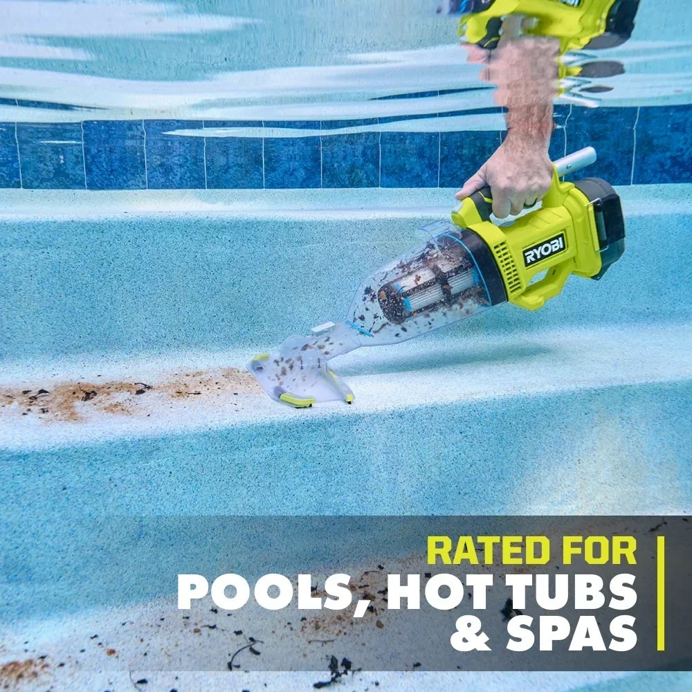 RYOBI 18V ONE+ Handheld Cordless Pool Vacuum Cleaner (Tool Only) with Floor Head