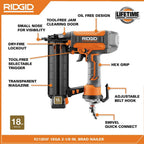RIDGID 6 Gal. Portable Electric Pancake Air Compressor With 18GA Brad Nailer, 16GA Finish Nailer And 18GA Finish Stapler