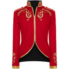 Men LYXSSBYX Mens Jackets Fall Fashion Halloween Men's Costume Men's Mid Length Retro Tuxedo Costume