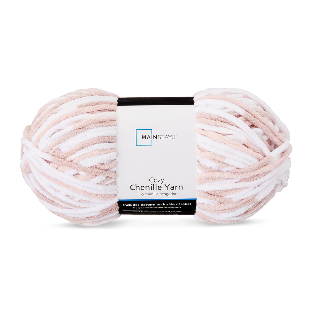 Mainstays Cozy Chenille Yarn, 220 yd, 100% Polyester, Bulky