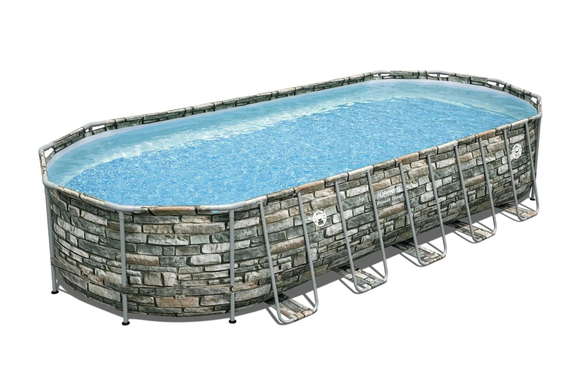 Coleman Power Steel 26' x 12' x 52 in Oval Above Ground Pool Set