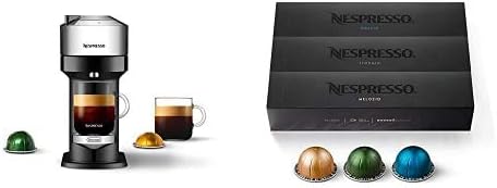 Nespresso Vertuo Next Deluxe Coffee And Espresso Machine, Chrome, With VertuoLine Coffee Pods, 30 Count