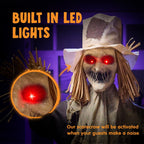 Joyfy Halloween Decorations Outdoor, Sound Activated with LED Eyes & Sound & Motion, Decor for Yard Farm Garden Indoor H