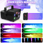 Wondnuga Halloween Fog Machine Smoke Machine 550W 3-in-one RGB Light Beads Smoke Machine Remote Control for Halloween Pa