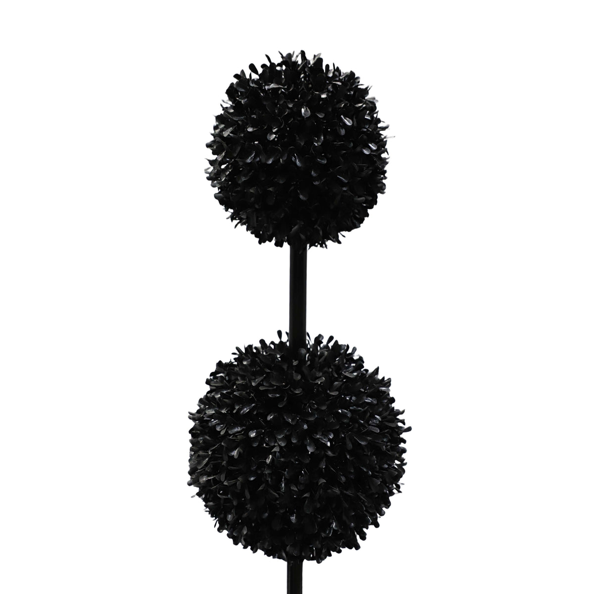 My Texas House Halloween 3-Ball Artificial Black Topiary, 3'