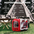 maXpeedingrods 4000 Peak Watt 3200 Running Watt Portable Gas Inverter Generator With Bluetooth App, RV Ready, CO Alarm -