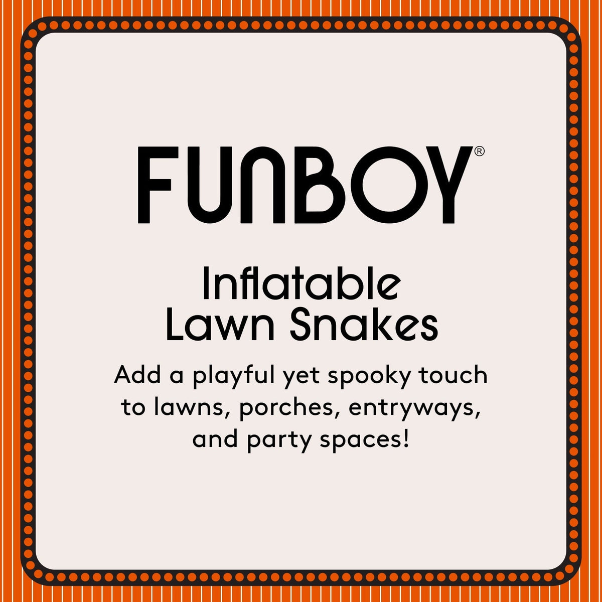 FUNBOY Inflatable Halloween Lawn Snakes 3-Pack, Outdoor Decor with Bonus Ghost