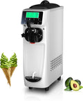 GSEICE Commercial Soft Serve Ice Cream Machine, 3.2 Gallons, Stainless Steel, White - ST16RE-PL