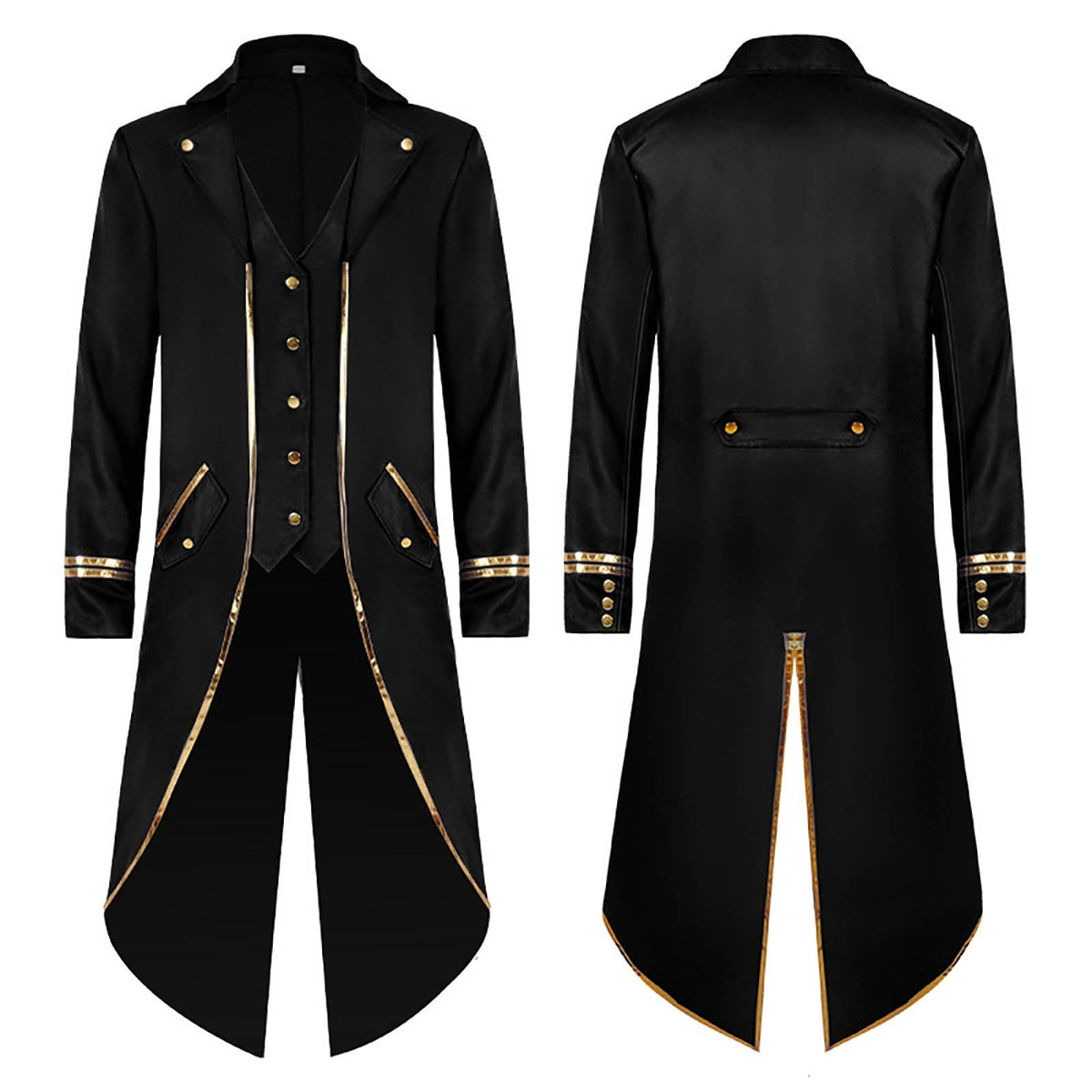 Men LYXSSBYX Mens Jackets Fall Fashion Halloween Men's Costume Men's Mid Length Retro Tuxedo Costume