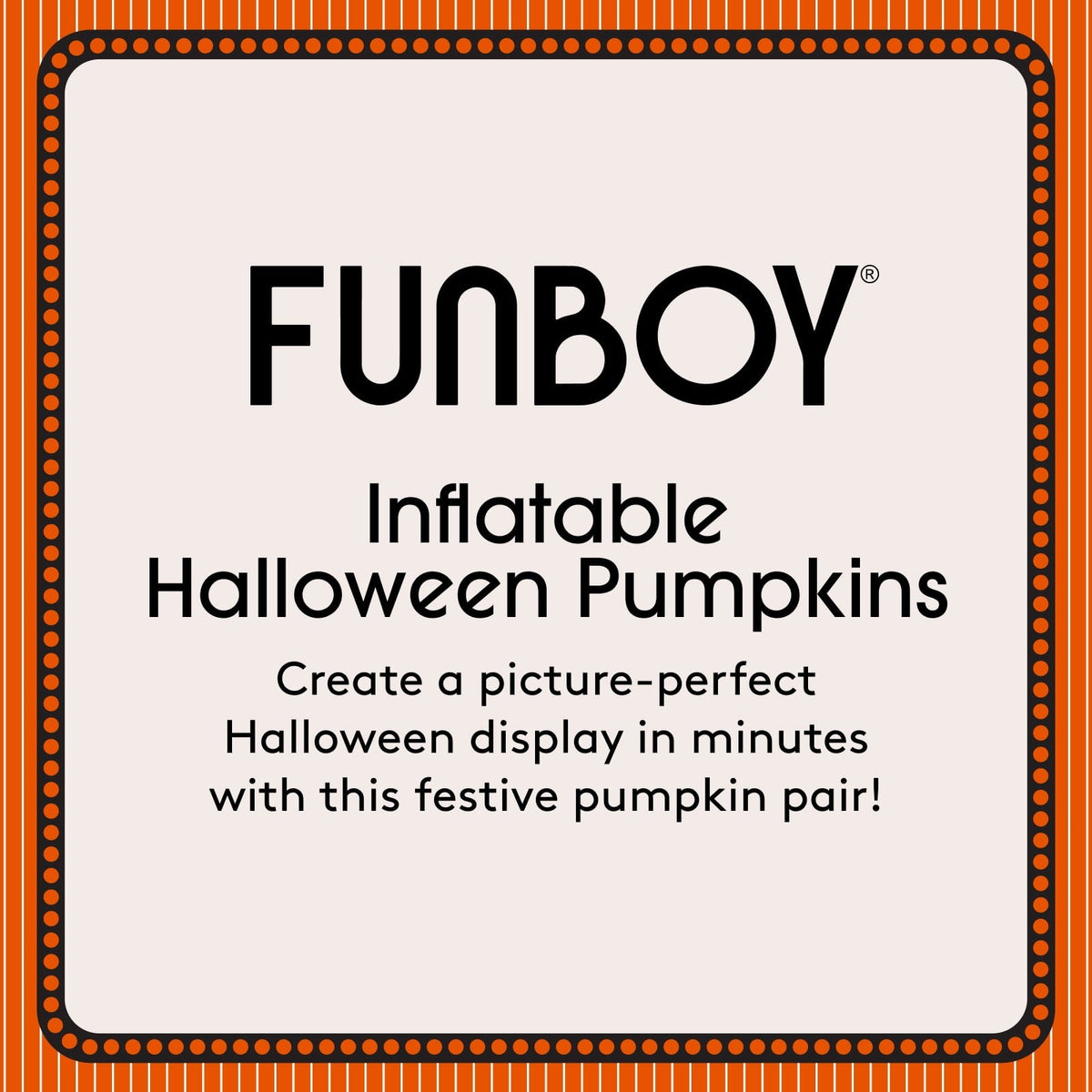 FUNBOY Inflatable Pumpkin Halloween Decorations Outdoor, 2-Pack