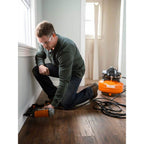 RIDGID 6 Gal. Portable Electric Pancake Air Compressor With 18GA Brad Nailer, 16GA Finish Nailer And 18GA Finish Stapler