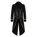 Men LYXSSBYX Mens Jackets Fall Fashion Halloween Men's Costume Men's Mid Length Retro Tuxedo Costume