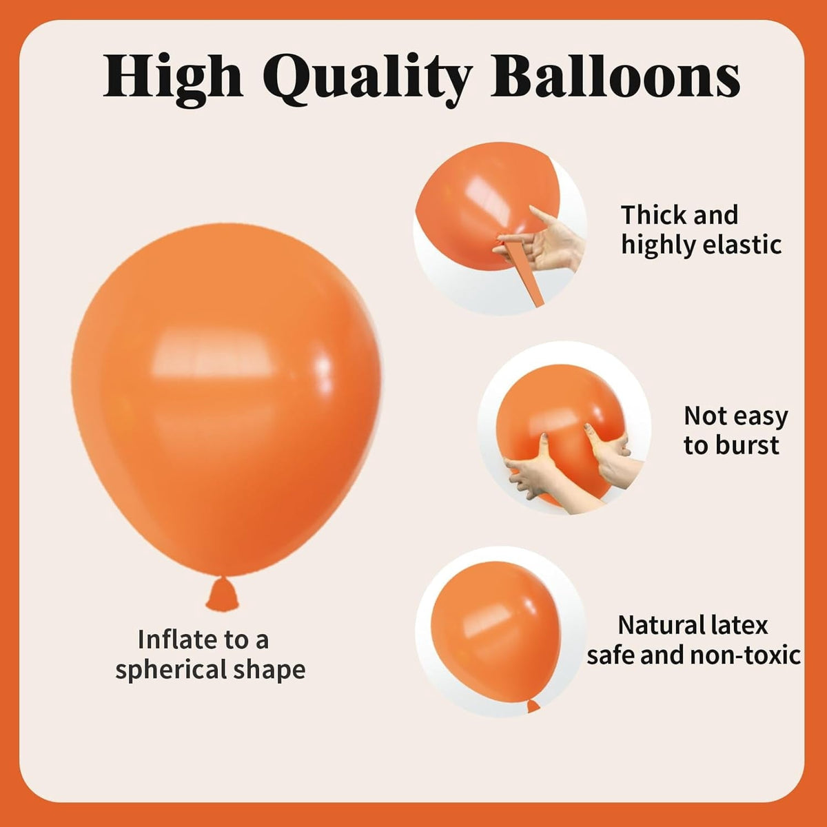 Halloween Balloons Set, 65Pcs 12Inch Black Orange Purple Green Balloons Kit, Black and Orange Latex Balloons for Birthda