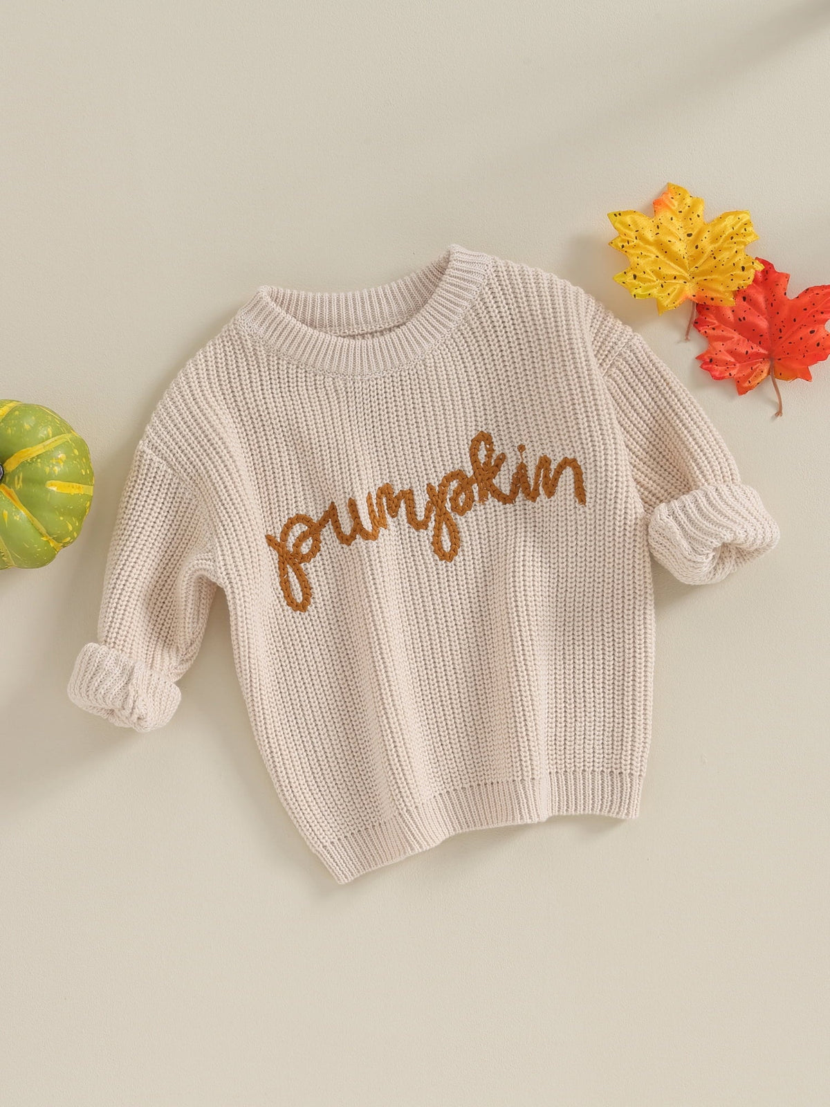 Loicainy Toddler Baby Boy Girl Halloween Knit Sweater 3 6 9 12 18 24 Months 2T 3T Long Sleeve Crewneck Letter Embroidery