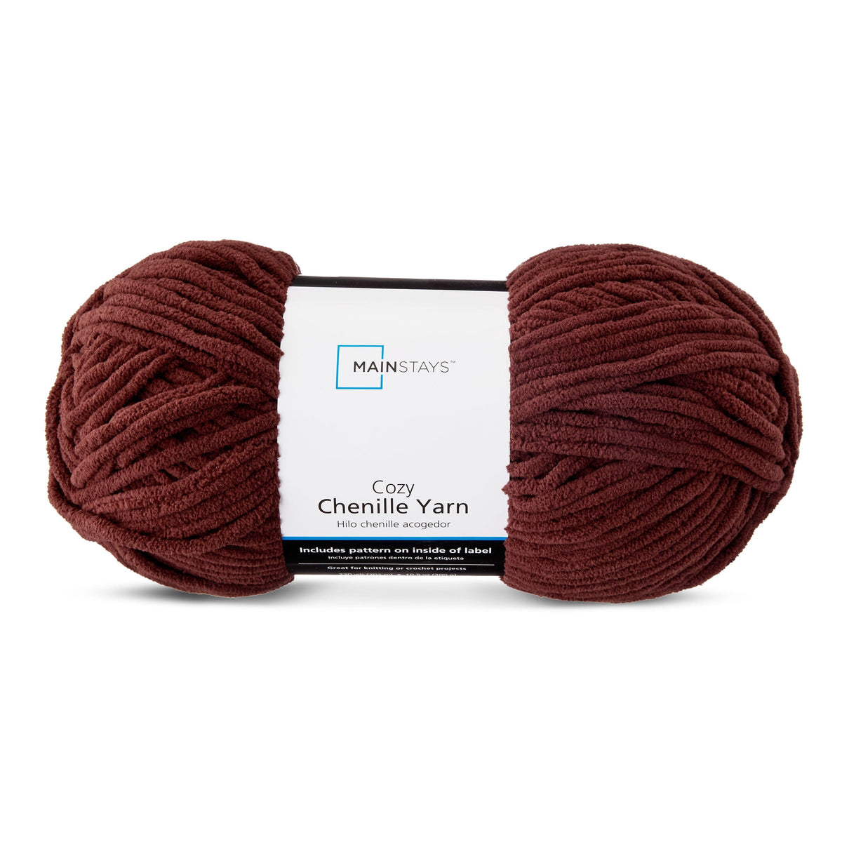 Mainstays Cozy Chenille Yarn, 220 yd, 100% Polyester, Bulky