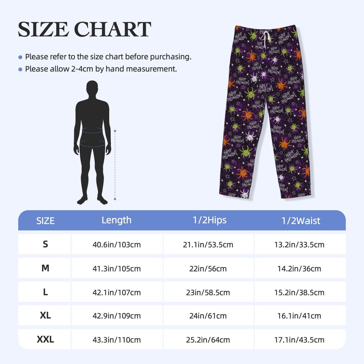Picia Halloween Mens Soft Woven Cotton Elastic Waistband Sleep Pajama Pant Lounge Sleep Pant With Pockets And Drawstring