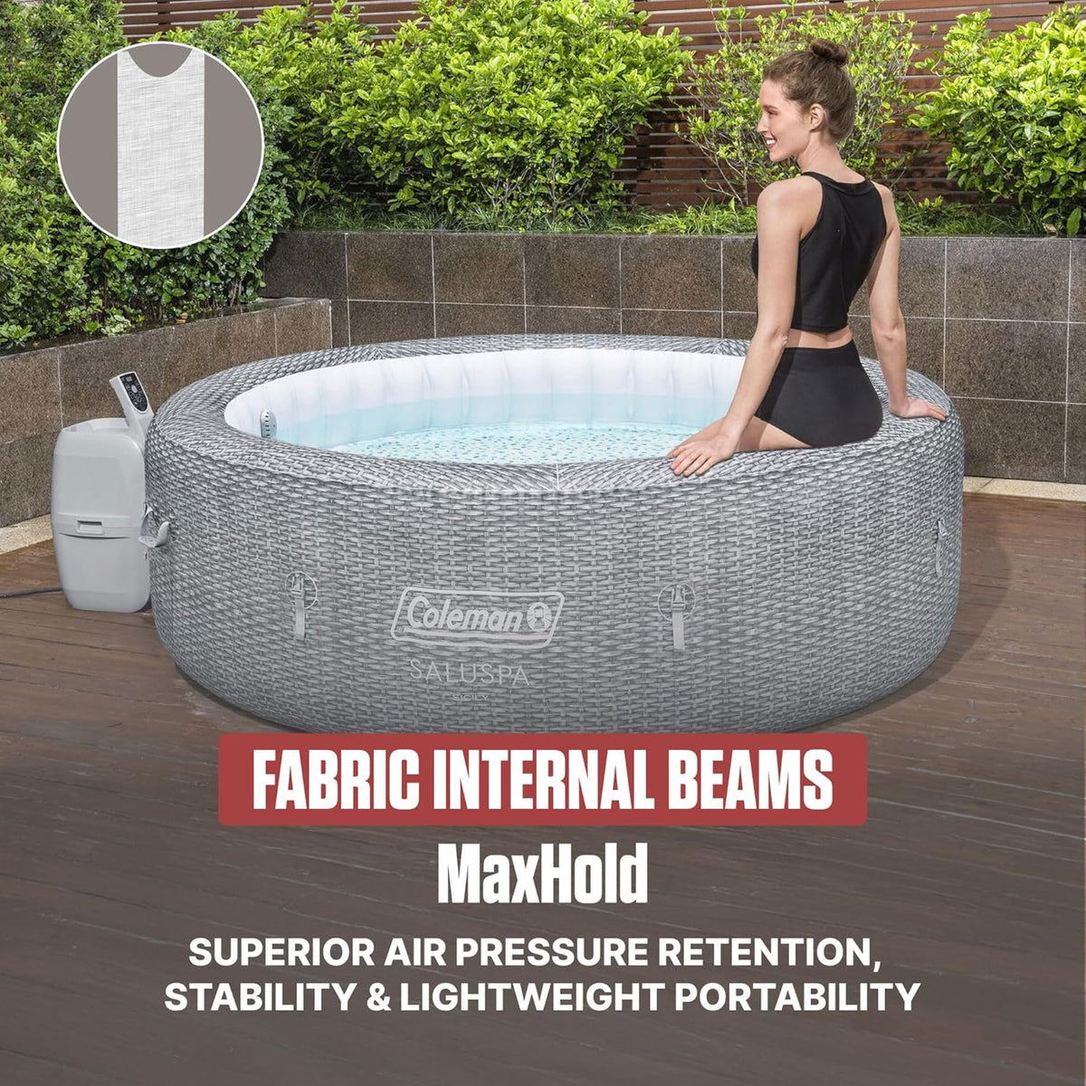 Coleman Sicily Energy-Efficient AirJet Inflatable Hot Tub, 5-7 Person - Sicily