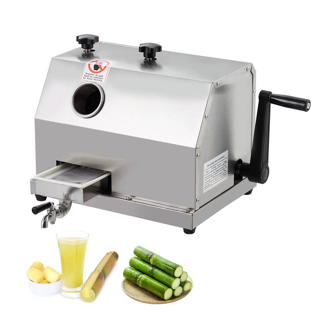 Manual Sugar Cane Juicer Press With 3 Stainless Steel Drums And 2.4-inch Inlet - tyhKjrfgqYNcnM4UXaMknwJZFFU4O