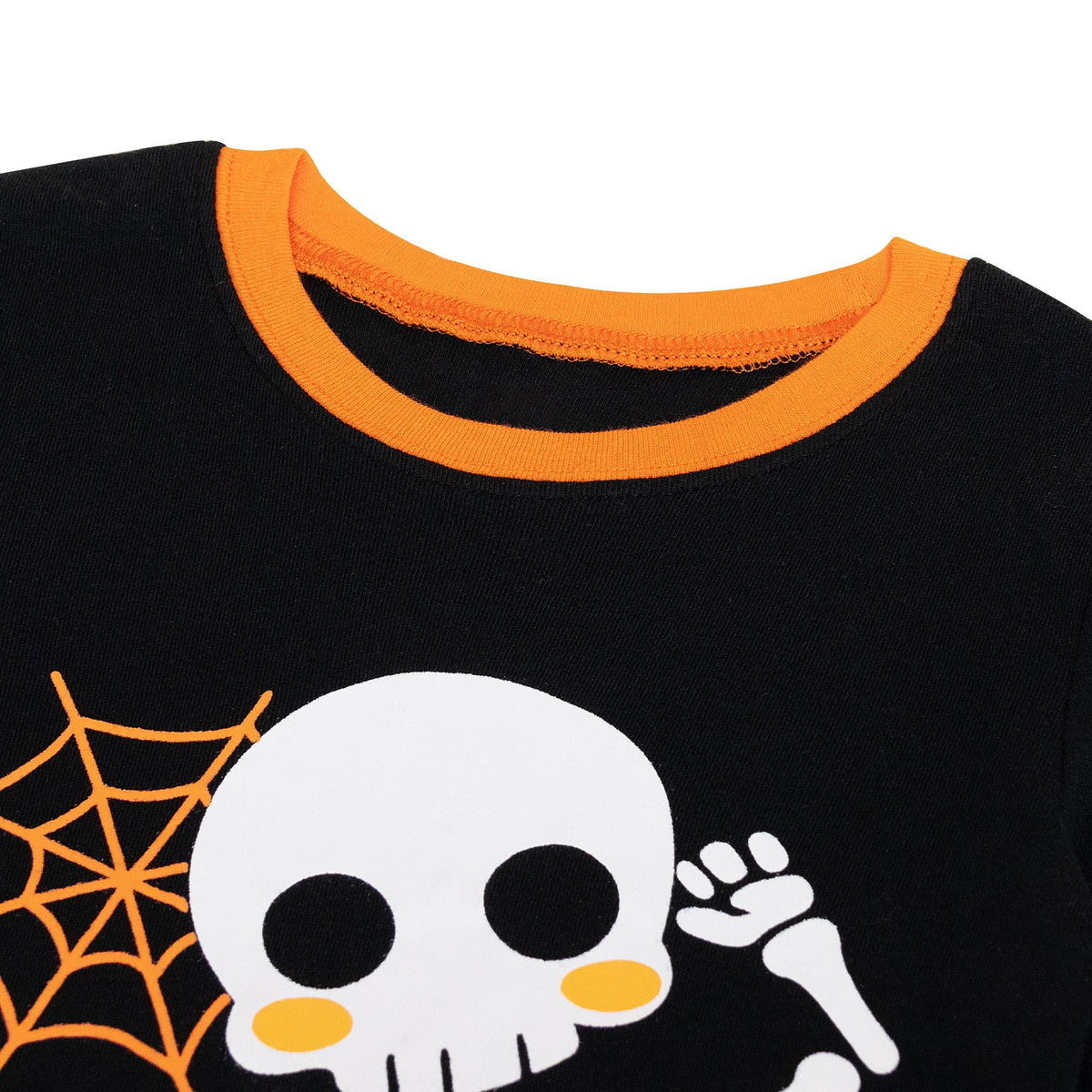 NIPAXO Family Matching Halloween Pajamas Set - Spooky Cute Skeleton & Pumpkin Graphic Long Sleeve Sleepwear for Adults,
