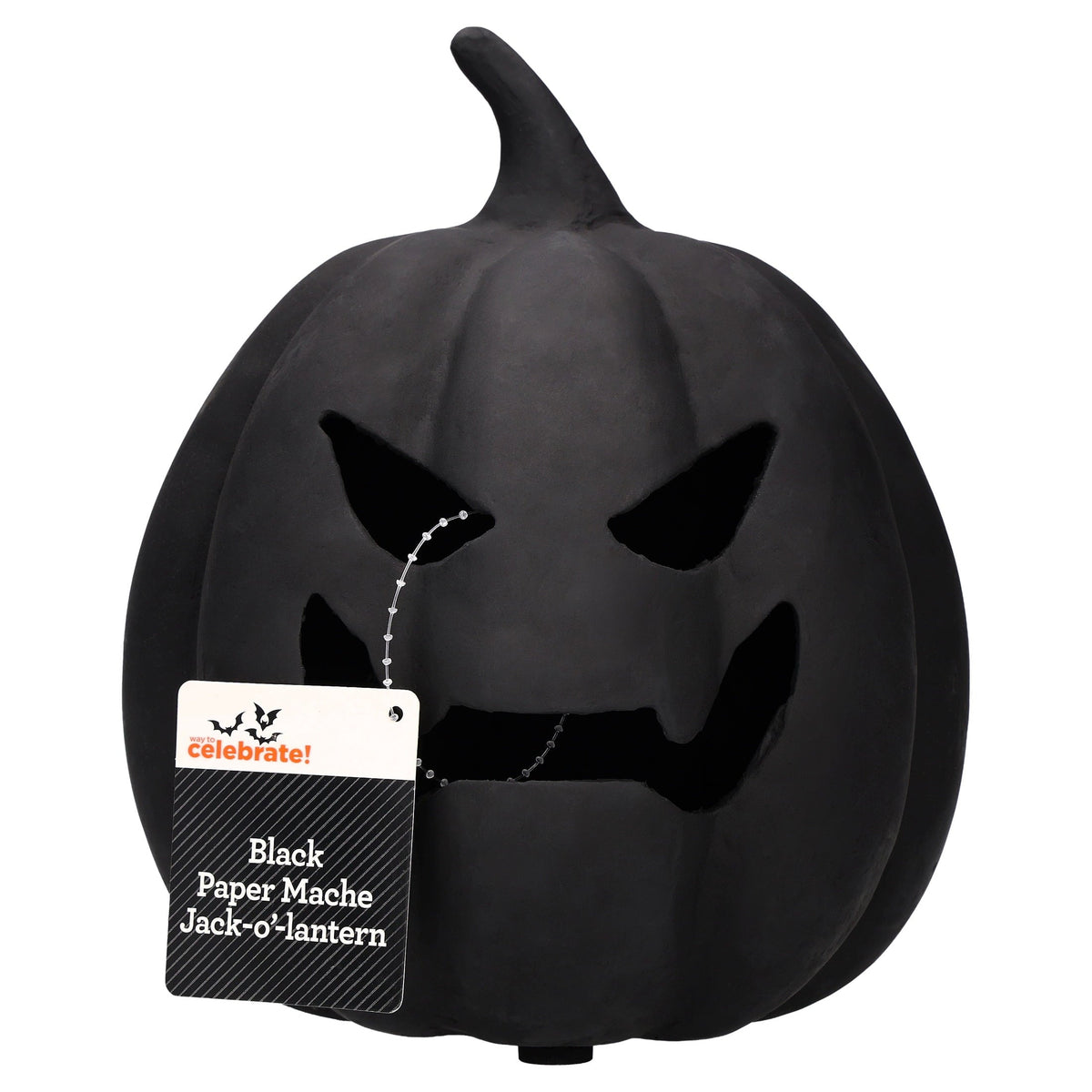 Paper Mache Jack-o'-Lantern Decoration, 8.3", Halloween by Way To Celebrate