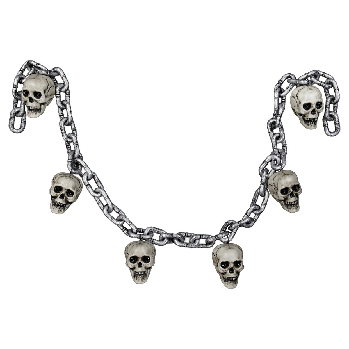 Skull Chain Decoration, Silver, 6', Halloween by Way To Celebrate