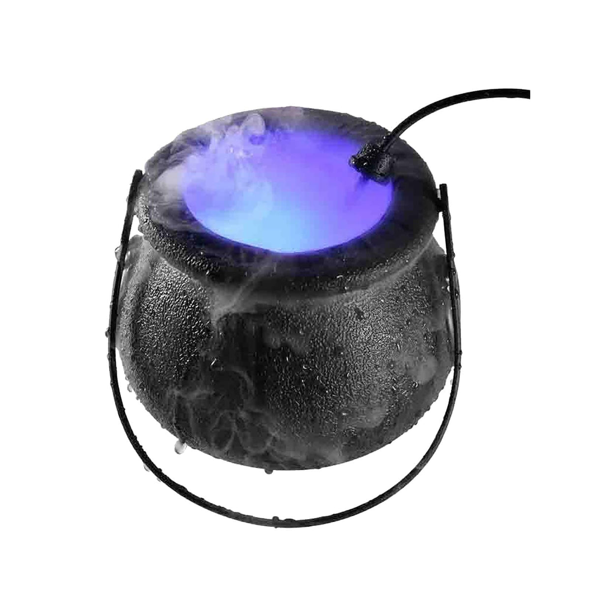 Halloween Decorations Cauldron Mister 12 LED Mist Maker Fogger Cauldron Witch Jar Atomizer Lamp Punch Bowl Candy Fire Fl