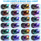 Yexmas 600W Fog Machine with Disco Ball & 8 RGB LED Lights – 2000CFM and Remote Control for Parties, Weddings, Halloween