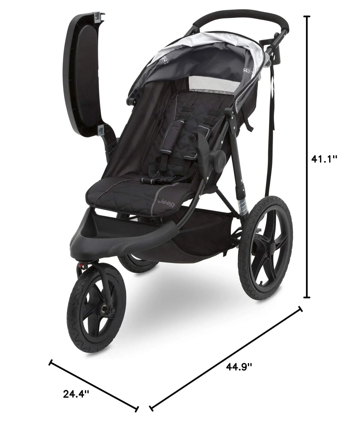 Delta Children Classic Jogging Stroller, 24.4in L x 44.9in W x 41.1in H