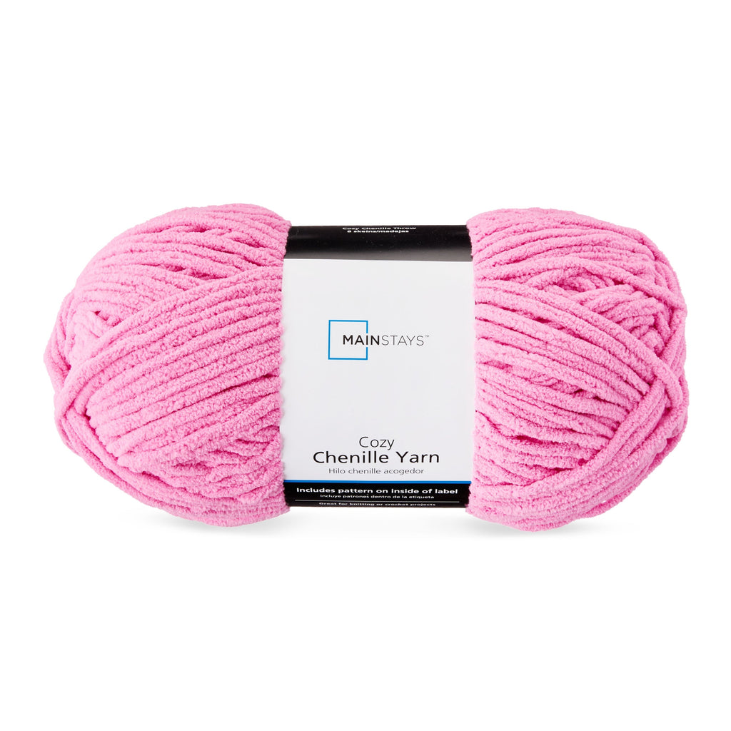 Mainstays Cozy Chenille Yarn, 220 yd, 100% Polyester, Bulky