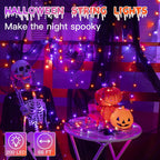 66FT 200 LED Halloween Lights, Halloween Lights Outdoor with 8 Lighting Modes, Waterproof Halloween String Lights for Ch