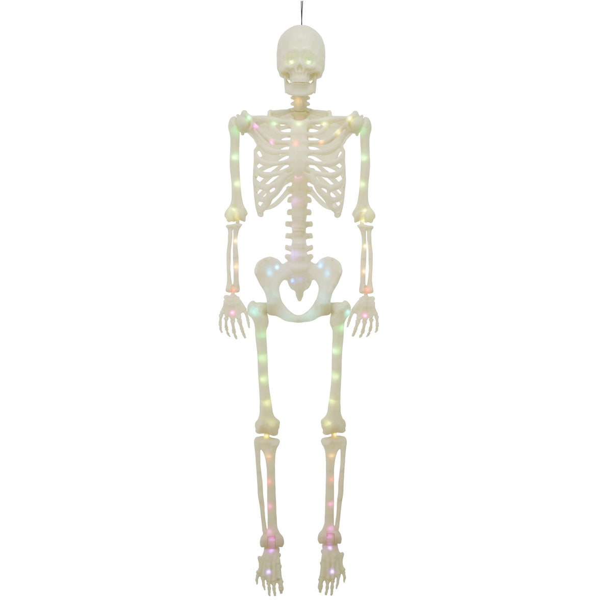 Light-Up LED Poseable Skeleton, Multicolor, 5', Halloween by Way To Celebrate
