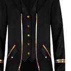 Men LYXSSBYX Mens Jackets Fall Fashion Halloween Men's Costume Men's Mid Length Retro Tuxedo Costume