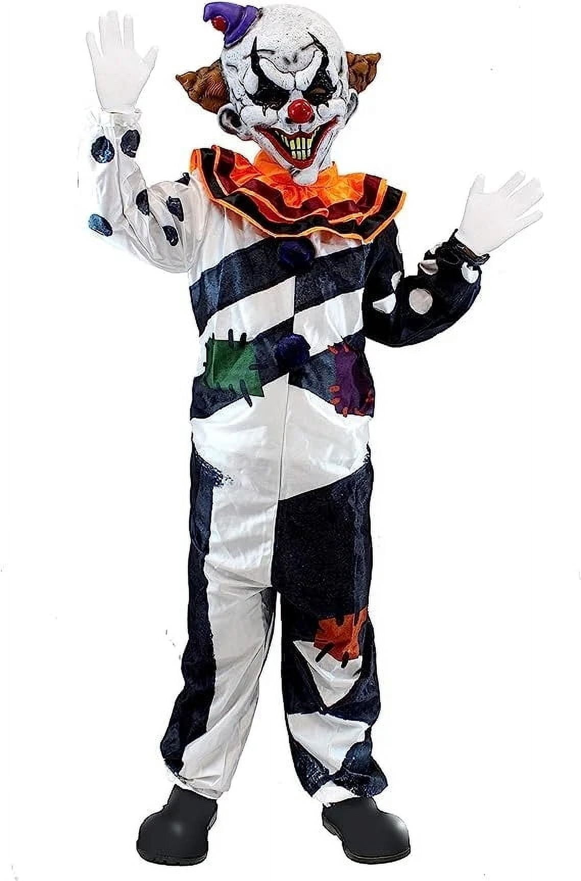 Joyfy Scary Clown Costume for Kids, Clown Halloween Outfit Set Fancy Dress Cosplay