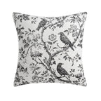 My Texas House Halloween Raven Toile Decorative Pillow, Ivory and Black, 20" x 20"