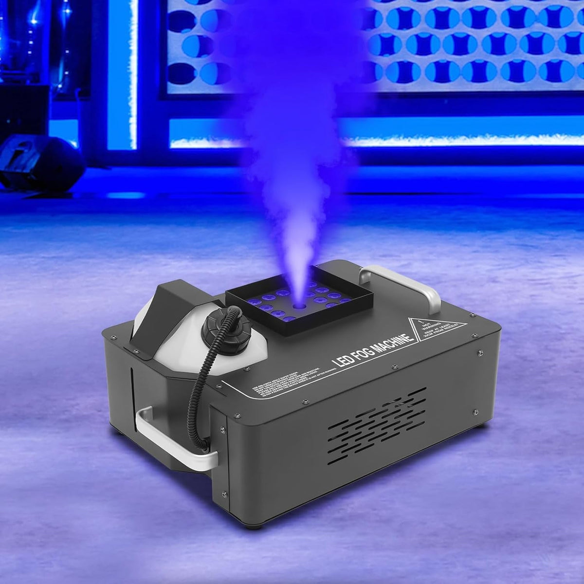 1500W Fog Machine Portable Fog Maker Machine with LED Lights and Remote Control for Wedding Halloween Party Stage Effect