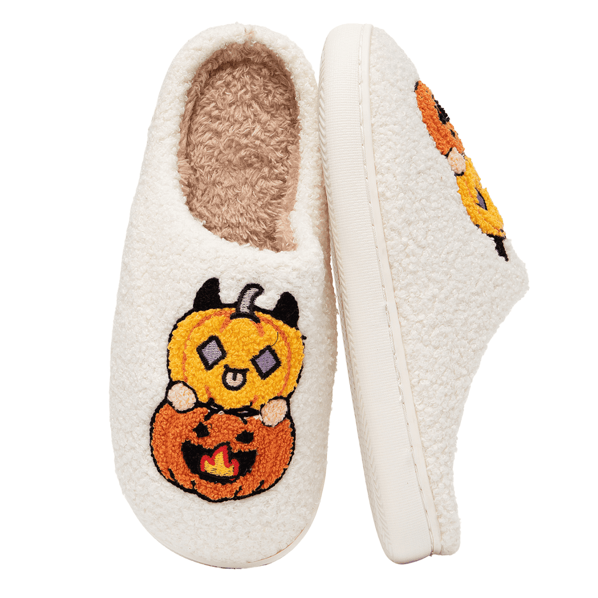 BERANMEY Halloween Slippers for Women Perfect Soft Plush Comfy Warm Slip-On Cute Womens Slippers Indoor Fluffy House Sli